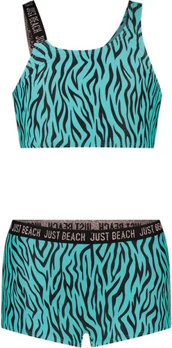 Just Beach J401-5014 Meisjes Bikini - Turquoise zebra