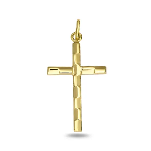 Juwelier Zwartevalk 14 karaat gouden kruis hanger - 14.286