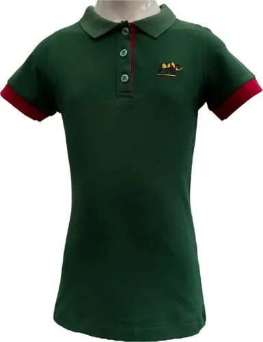 KAET - Polo - T-shirt- Meisjes -  (164/170) -Groen-Rood
