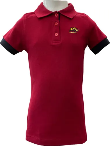 KAET - Polo - T-shirt- Meisjes - Mini (116/122) - Bordeaux-donkerblauw