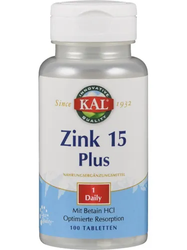 Kal Zink 15 Plus Tabletten