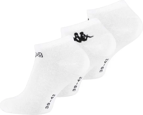 Kappa - Enkelsokken - Sneakersokken - Korte sokken - 3 Pack - Wit
