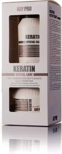 KayPro Kit Mini Size Keratin 100ml – Professionele Haarverzorging – Keratine Shampoo en Haarmasker – Droog en Beschadigd Haar – Reisverpakking – Trave...