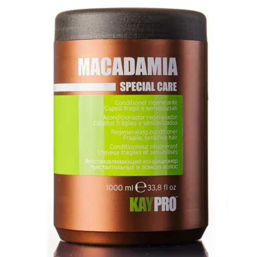 KayPro Macadamia Conditioner 1000 ml – Professionele Haarverzorging – Conditioner voor Fijn, Droog en Beschadigd Haar – Macadamia Olie