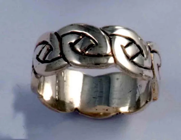 keltiche ring,Lindisfarne Knot Zilveren ring maat 53