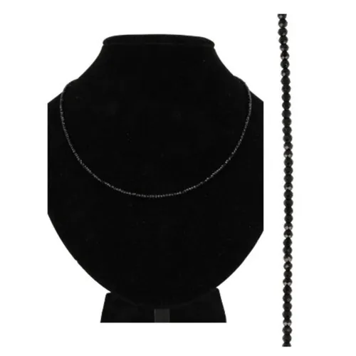 Ketting zwarte Spinel - Edelsteen collier