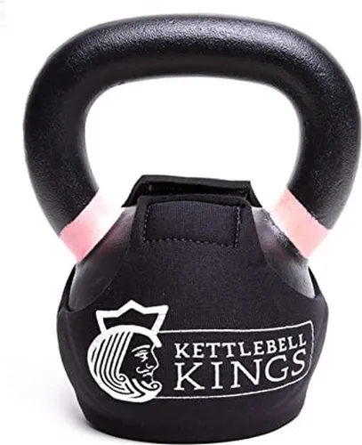 Kettlebell Kings© Poedercoating Kettlebell Wrap - KG - Vloerbeschermer Kettlebell hoes met 3 mm neopreen hoes voor fitness of thuis fitness Kettlebell...