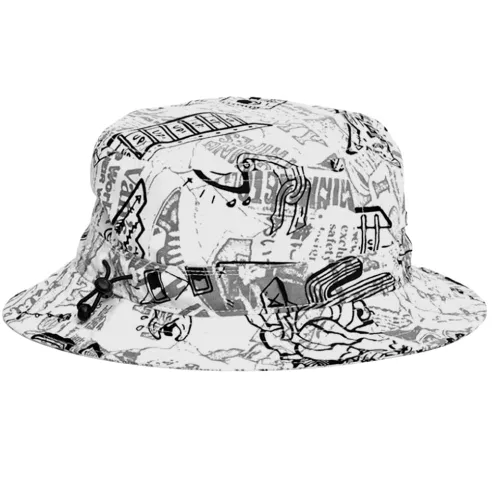 Kevin Peraza Bucket Hat White/Black - L/XL