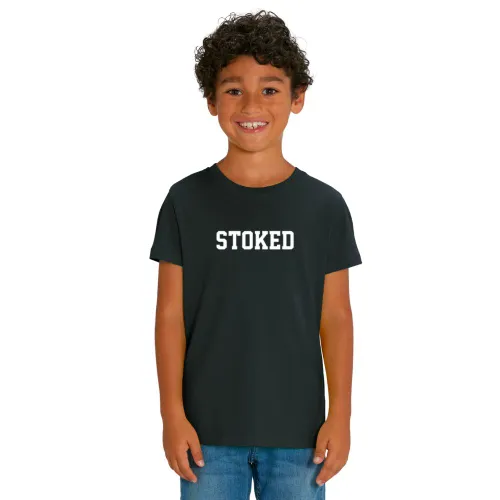 Kids Maxi Script T-Shirt Black - S-8jaar