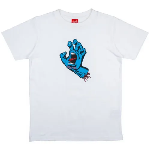 Kids Screaming Hand T-shirt White - S-8jaar
