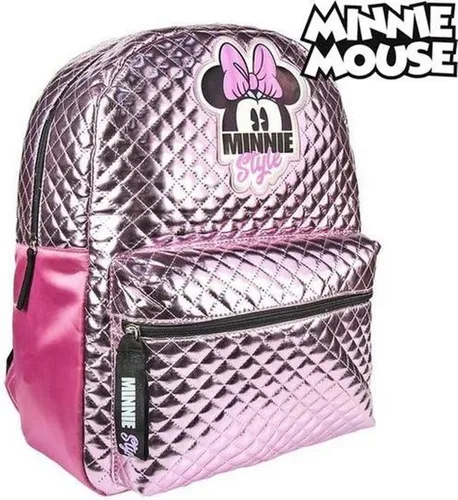 Kinderrugzak Minnie Mouse roze metallic schooltas 40cm