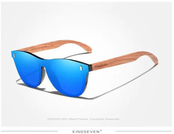 KingSeven - Blue Oculos Bamboo UV400 en Polarisatie Filter