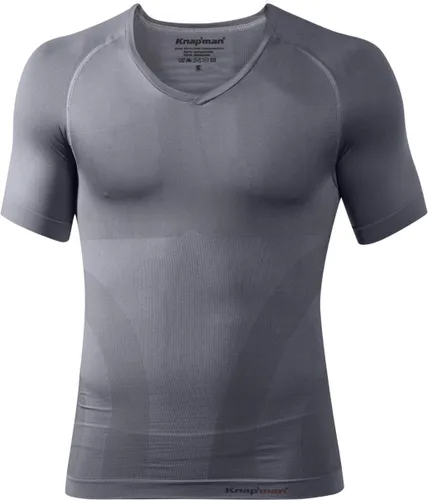Knapman Zoned Compression V-hals Shirt 2.0 Grijs | Compressieshirt voor Heren |