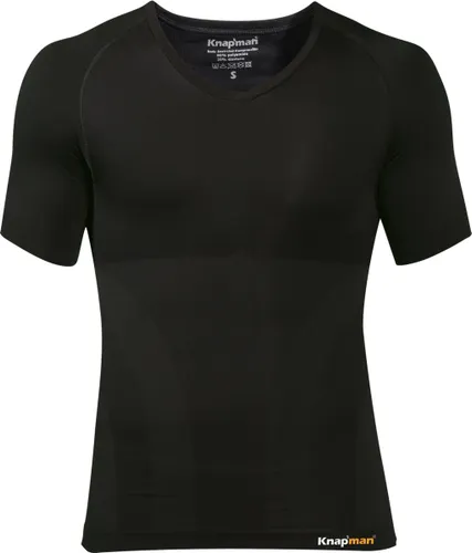 Knapman Zoned Compression V-hals Shirt 2.0 Zwart | Compressieshirt voor Heren |