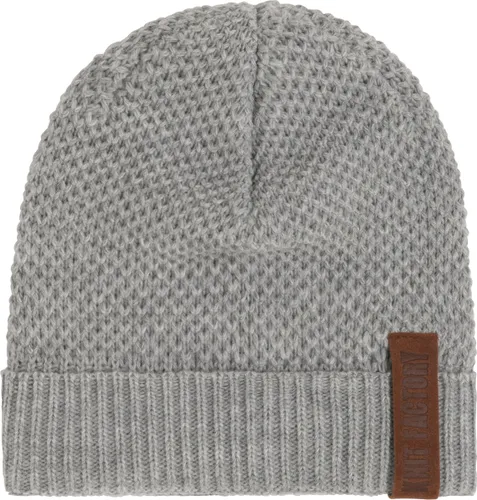 Knit Factory Jazz Gebreide Muts Heren & Dames - Beanie hat - Iced Clay - Warme grijsbruine Wintermuts - Unisex - One