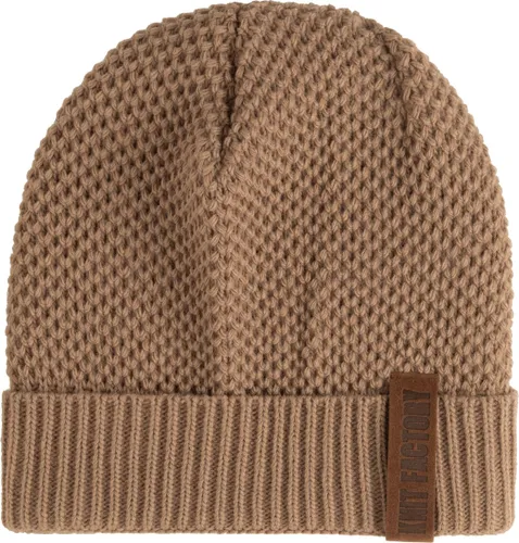 Knit Factory Jazz Gebreide Muts Heren & Dames - Beanie hat - Nude - Warme bruine Wintermuts - Unisex - One