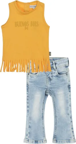 Koko Noko - Kledingset(2delig) - Jeans Flaired - hemdje geel
