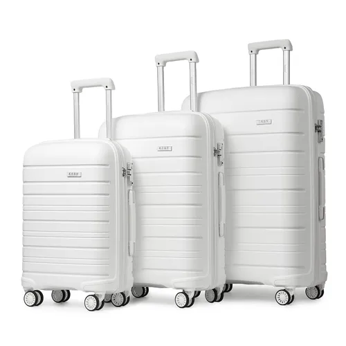 Kono Set van 3 harde koffers met TSA-slot en 4 zwenkwielen