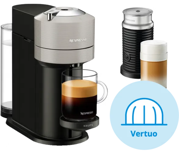 Krups Nespresso Vertuo Next met Aeroccino XN911B Grijs