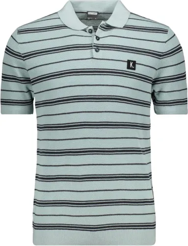 Kultivate Pl Konos Stripes Polo's & T-shirts Heren - Polo shirt - Lichtblauw