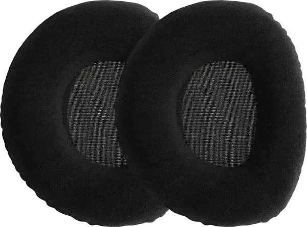 kwmobile 2x fluwelen oorkussens geschikt voor Sennheiser RS160 / RS170 / RS180 koptelefoons - Kussens voor over-ear-koptelefoon in zwart