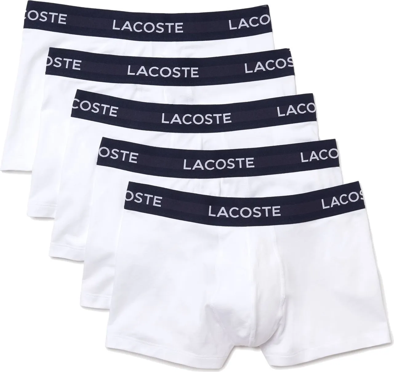 Lacoste Casual Witte Boxershorts Heren Multipack Wit 5-Pack 5H5203
