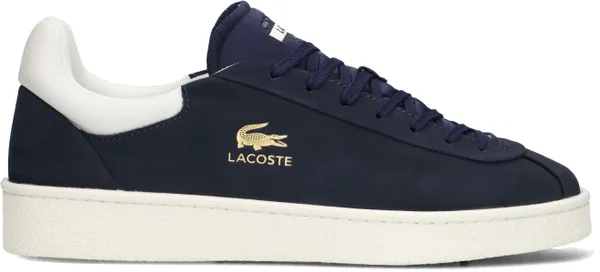 LACOSTE Heren Lage Sneakers Baseshot Premium - Blauw