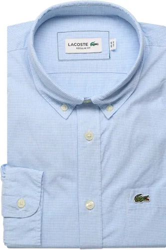 Lacoste Regular Fit Overhemd blauw/wit, Ruit