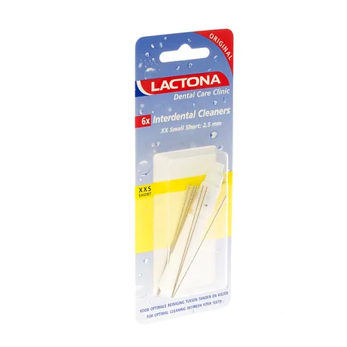 Lactona Interdental Cleanser 2,5mm XXS-short geel 6 stuks
