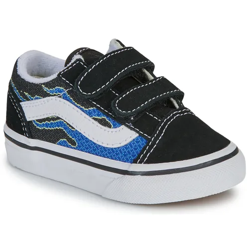 Lage Sneakers Vans Old Skool V PIXEL FLAME BLACK/BLUE