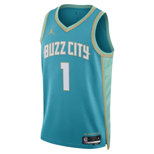 Lamelo Ball Charlotte Hornets City Edition 2023/24 Jordan Dri-FIT Swingman NBA-jersey voor heren - Blauw