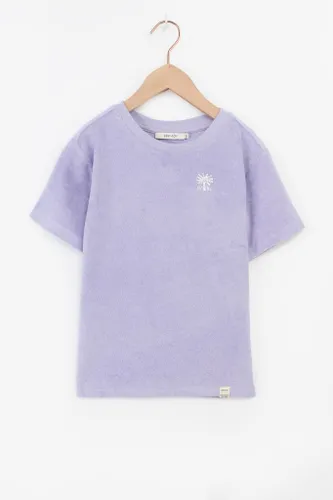 Lavendel Badstof T-shirt Met Artwork