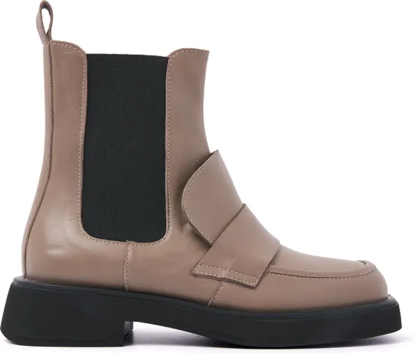 Lazamani Dames Chelsea Boots 68.048 Taupe | Taupe | Leer |