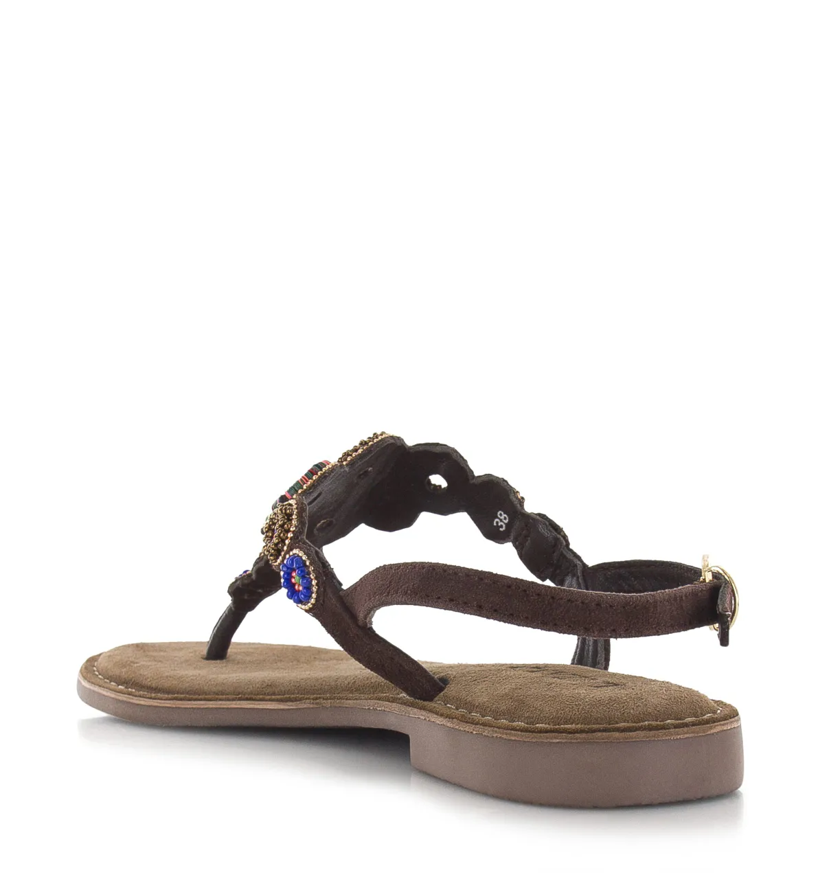 Lazamani Suède teensandaal platte sandalen dames