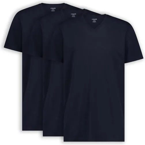 LebasQ - Davis' T-shirt voor heren - 3 pack - met V-hals - Extra lang - Geschikt als Ondershirt - Navy