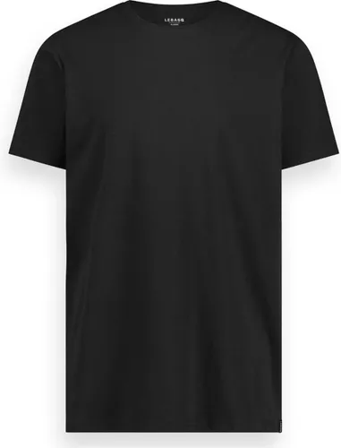 LebasQ - Miles' T-shirt voor heren - 3 pack - met Crew Neck - Extra lang - Geschikt als Ondershirt - Zwart - M - Katoen