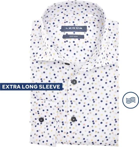 Ledûb Overhemd - Extra Lang - Blauw - 40