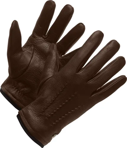 Leren Handschoenen Heren - 100% Echt leder - Warme voering - Model James - Bruine Handschoenen - Winddicht en waterafstotend - Touchscreen compatibel
