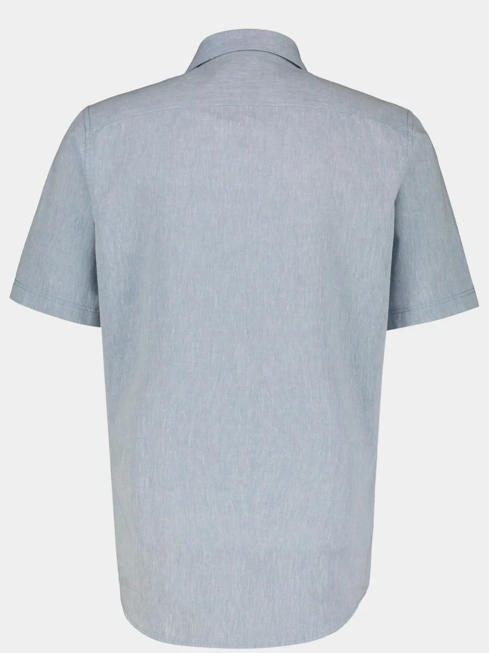 Lerros Casual hemd korte mouw hemd 1/2 arm 2442010/440 mid storm blue