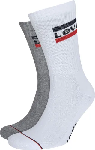 Levi's 2-Pack Sportswear Sokken Grijs Wit - maat 43