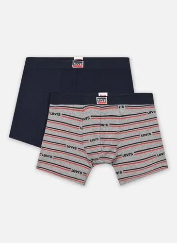 Levis Men Organic Cotton Sprtswr Aop Boxer Brief 2 Grey Melange/Navy by Levi's Underwear