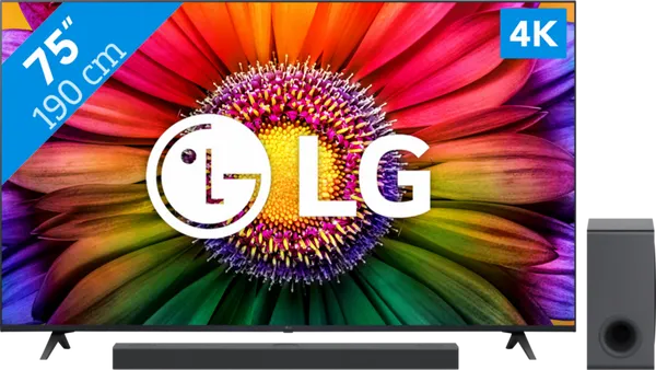 LG 75UR80006LJ (2023) + Soundbar