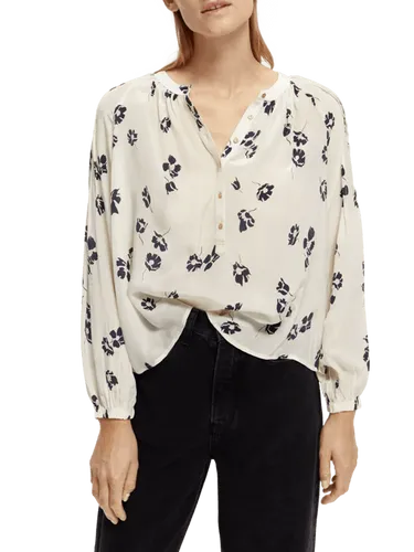 Lichtgewicht blouse met pintuck - Maat 42 - Multicolor - Vrouw - Shirt - Scotch & Soda