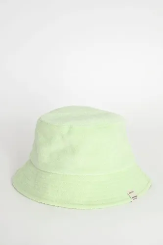 Lichtgroene Badstof Bucket Hat