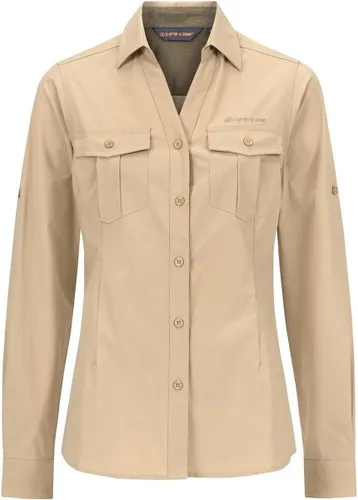 Life-Line - Margate Overhemd Dames - Beige -  Outdoorblouse - Wandelblouse - Fleece Beige