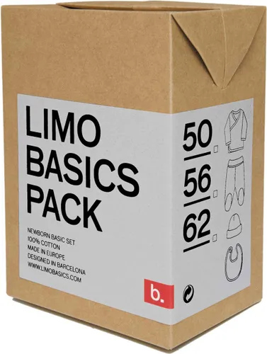 Limobasics pack lichtgrijs (trui, broekje, muts en slab)