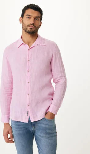 Linen Shirt Lange Mouwen Mannen - Roze
