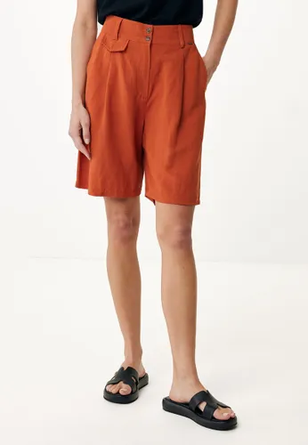 Linen Shorts Dames - Bright Oranje