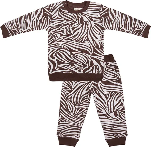 Little Indians Pyjama Zebra Katoen Wit/zwart