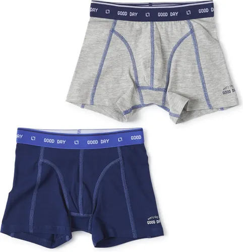 Little Label - boxershorts 2-pack - grey melee & dark blue